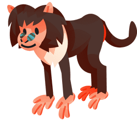 Baboon fours clipart