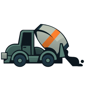 Cement truck cement clipart