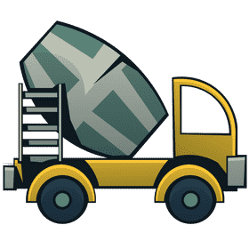 Cement truck ladder clipart
