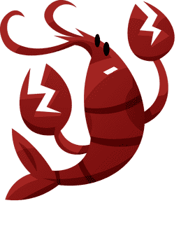 Crawfish funny clipart
