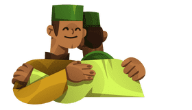 Eid mubarak friends clipart