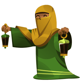 Eid mubarak girl clipart