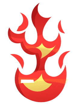 Flame symmetrical clipart