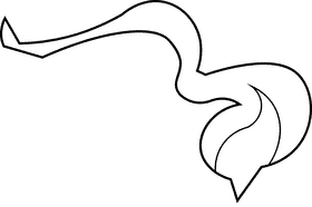 Flame twisted black and white clipart