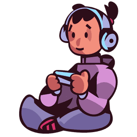 Gamer sitting clipart