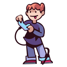Gamer standing clipart