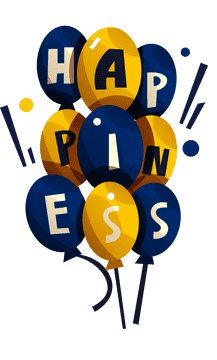 Happiness balloons clipart