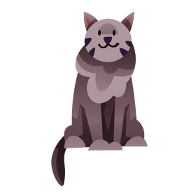 Funny cat sitting clipart