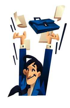 Happiness worker clipart