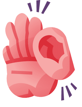 Listening hand clipart