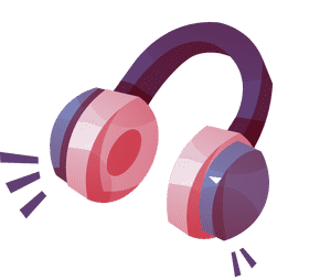 Listening headphones clipart