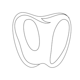 Tooth drawing black and white clipart