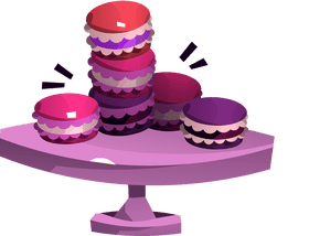 Macarons table clipart