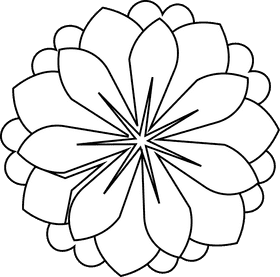 Mandala black and white clipart