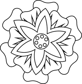 Mandala black and white clipart
