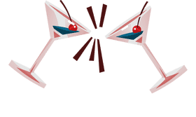 Martini glass two clipart