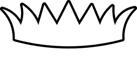 Prince crown many claws black and white clipart