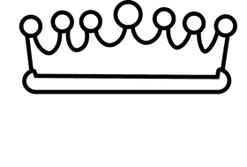 Prince crown many claws black and white clipart