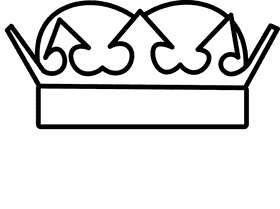 Prince crown monarch black and white clipart