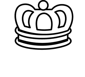 Prince crown morarch black and white clipart