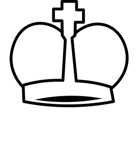 Prince crown patriarch black and white clipart