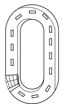 Race car road black and white clipart