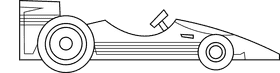 Race car stripes black and white clipart