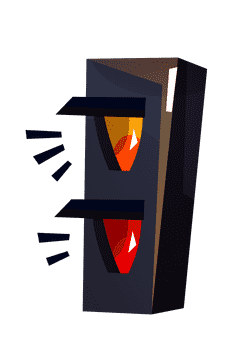 Race car traffic lights clipart