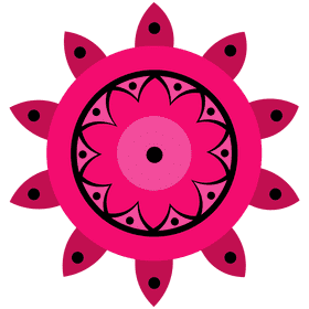 Rangoli pink clipart