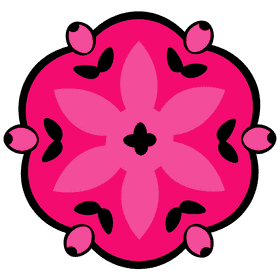 Rangoli pink clipart