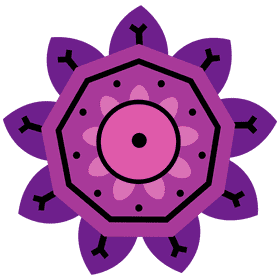 Rangoli purple clipart