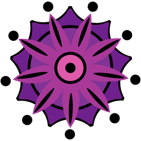 Rangoli purple clipart