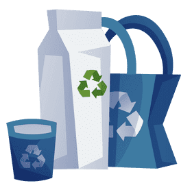 Recycle containers clipart