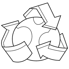 Recycle recycle black and white clipart