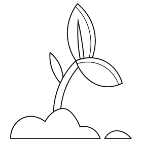 Recycle seed black and white clipart