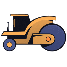 Road roller clipart
