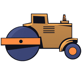 Road roller clipart