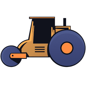 Road roller clipart
