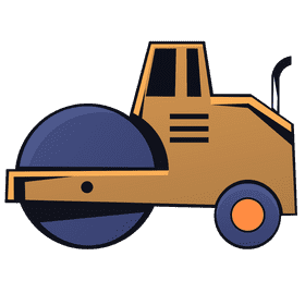 Road roller clipart