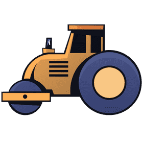 Road roller clipart