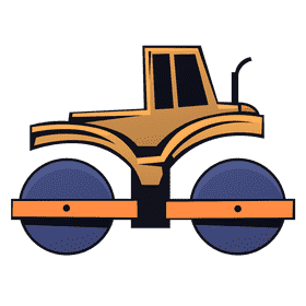 Road roller clipart