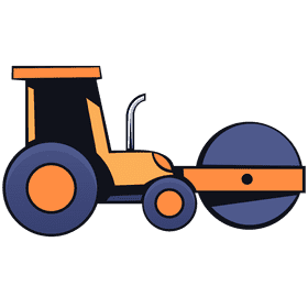 Road roller clipart
