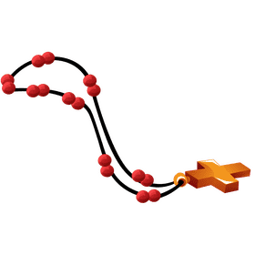 Rosary golden clipart