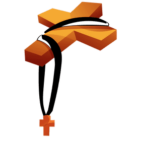 Rosary golden big clipart