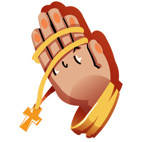 Rosary hands clipart