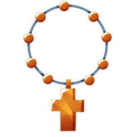 Rosary round clipart