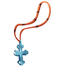Rosary silver clipart