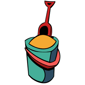 Sand bucket clipart