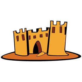 Sand castle clipart