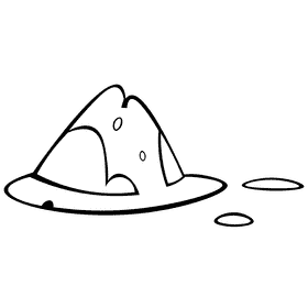 Sand pile black and white clipart
